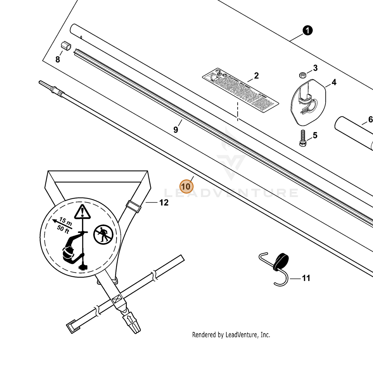 ECHO part C506000071 — IPL diagram snippet (6x zoom, amber highlight)