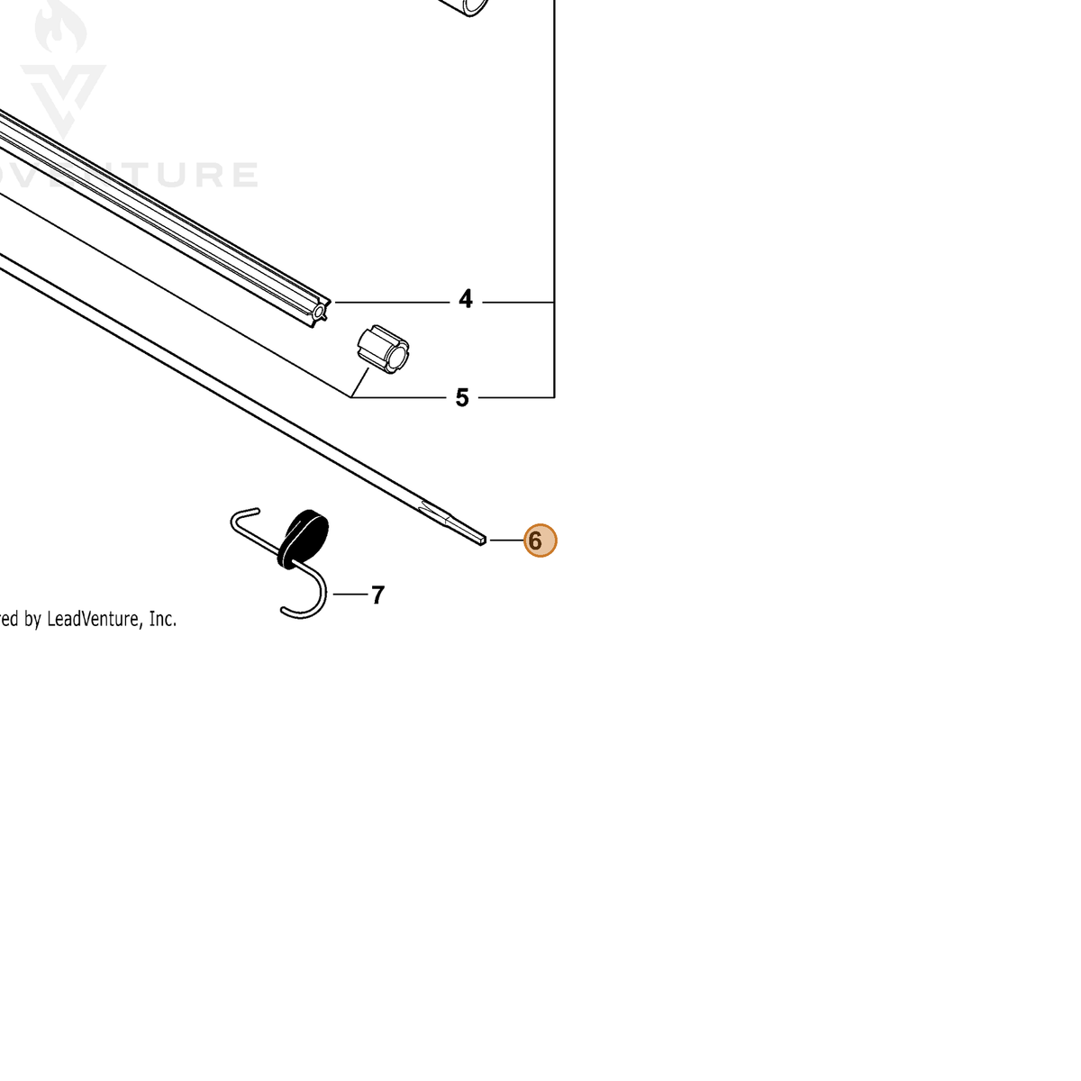 ECHO part C506000310 — IPL diagram snippet (6x zoom, amber highlight)