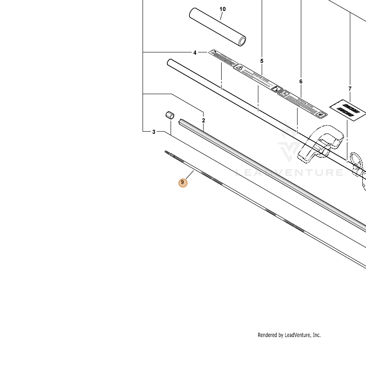 ECHO part C506000360 — IPL diagram snippet (6x zoom, amber highlight)