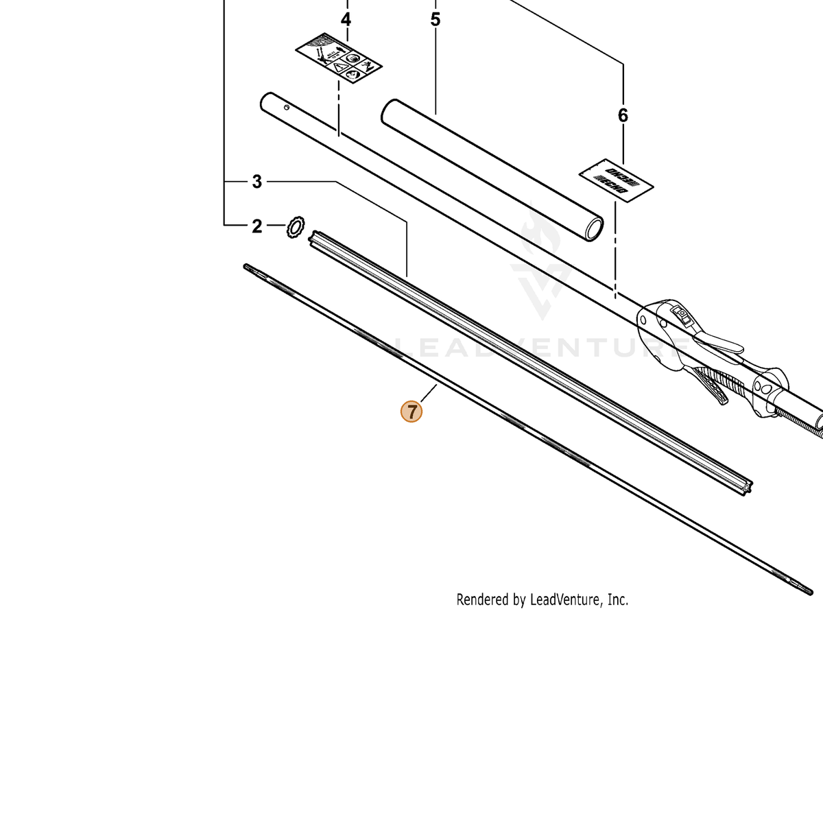 ECHO part C506000430 — IPL diagram snippet (6x zoom, amber highlight)