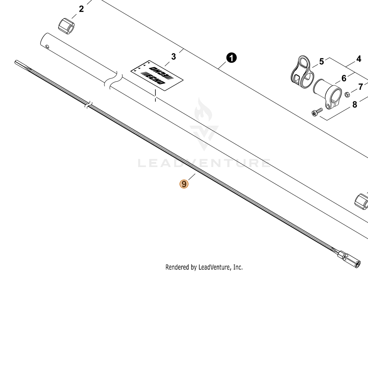 ECHO part C506000640 — IPL diagram snippet (6x zoom, amber highlight)