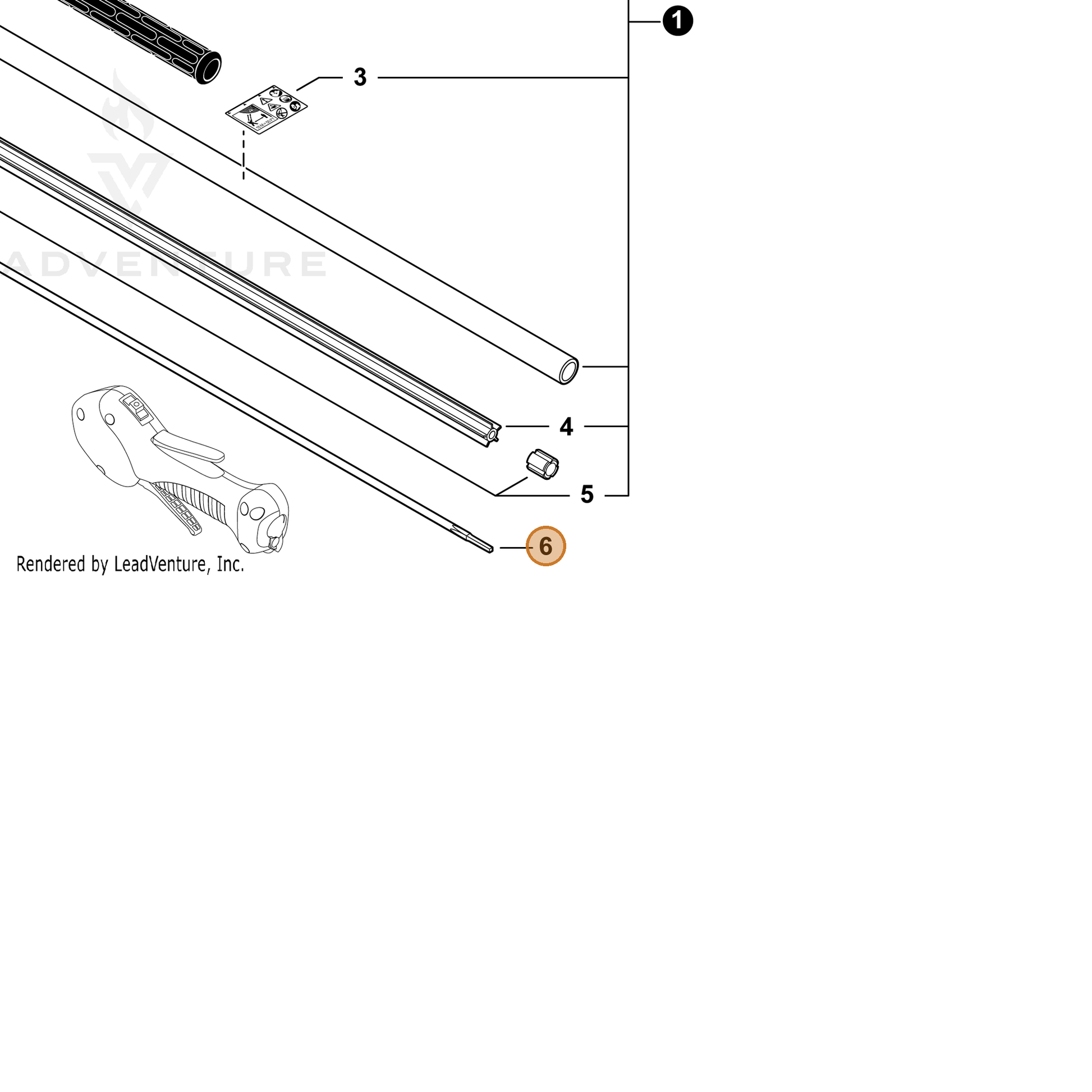 ECHO part C506000720 — IPL diagram snippet (6x zoom, amber highlight)