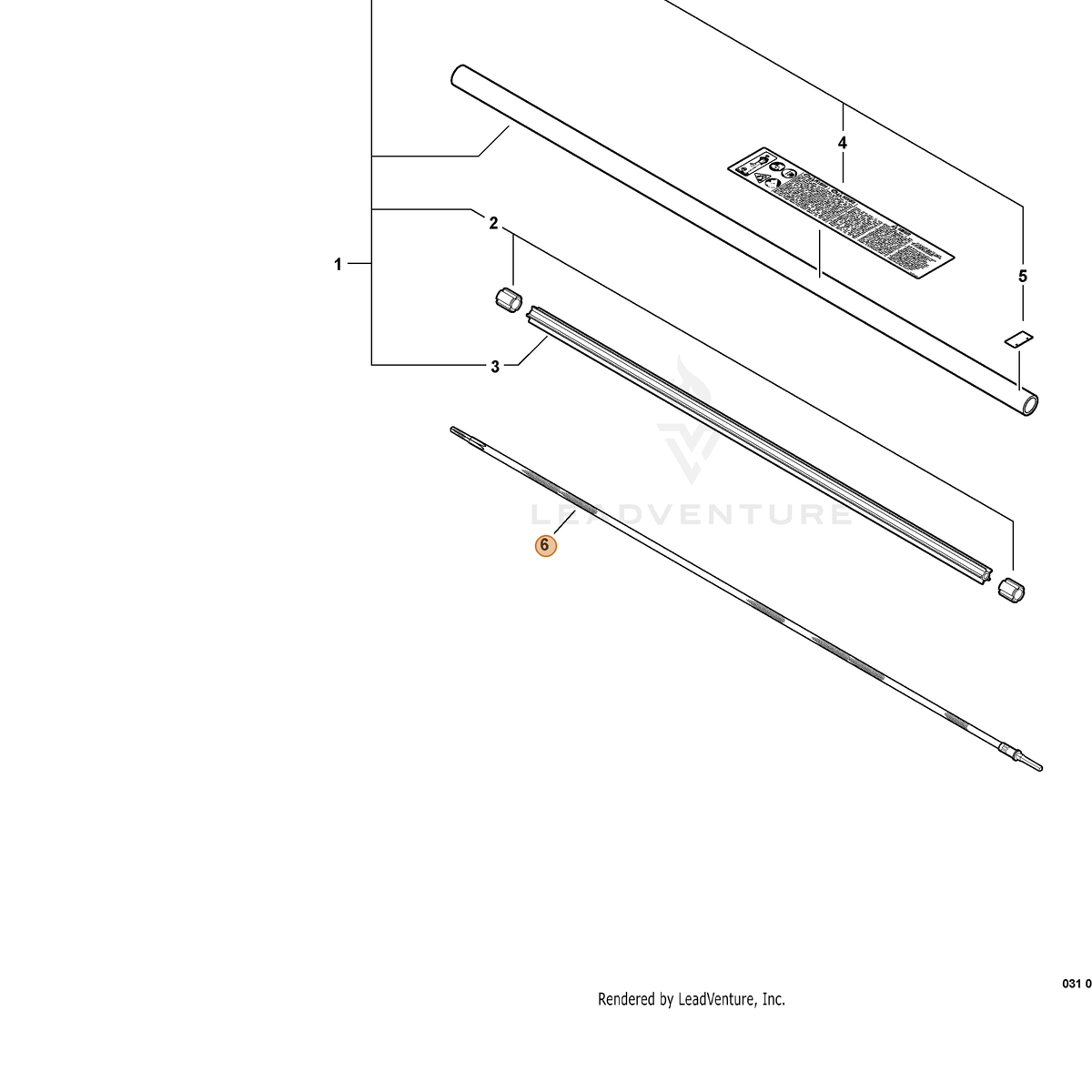 ECHO part C506000760 — IPL diagram snippet (6x zoom, amber highlight)