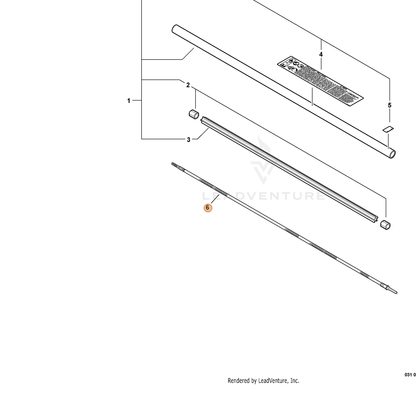 ECHO part C506000760 — IPL diagram snippet (6x zoom, amber highlight)