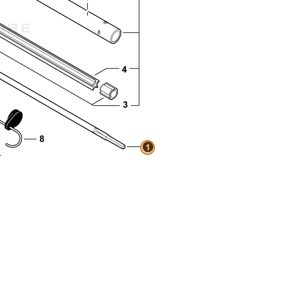 ECHO part C506000770 — IPL diagram snippet (6x zoom, amber highlight)