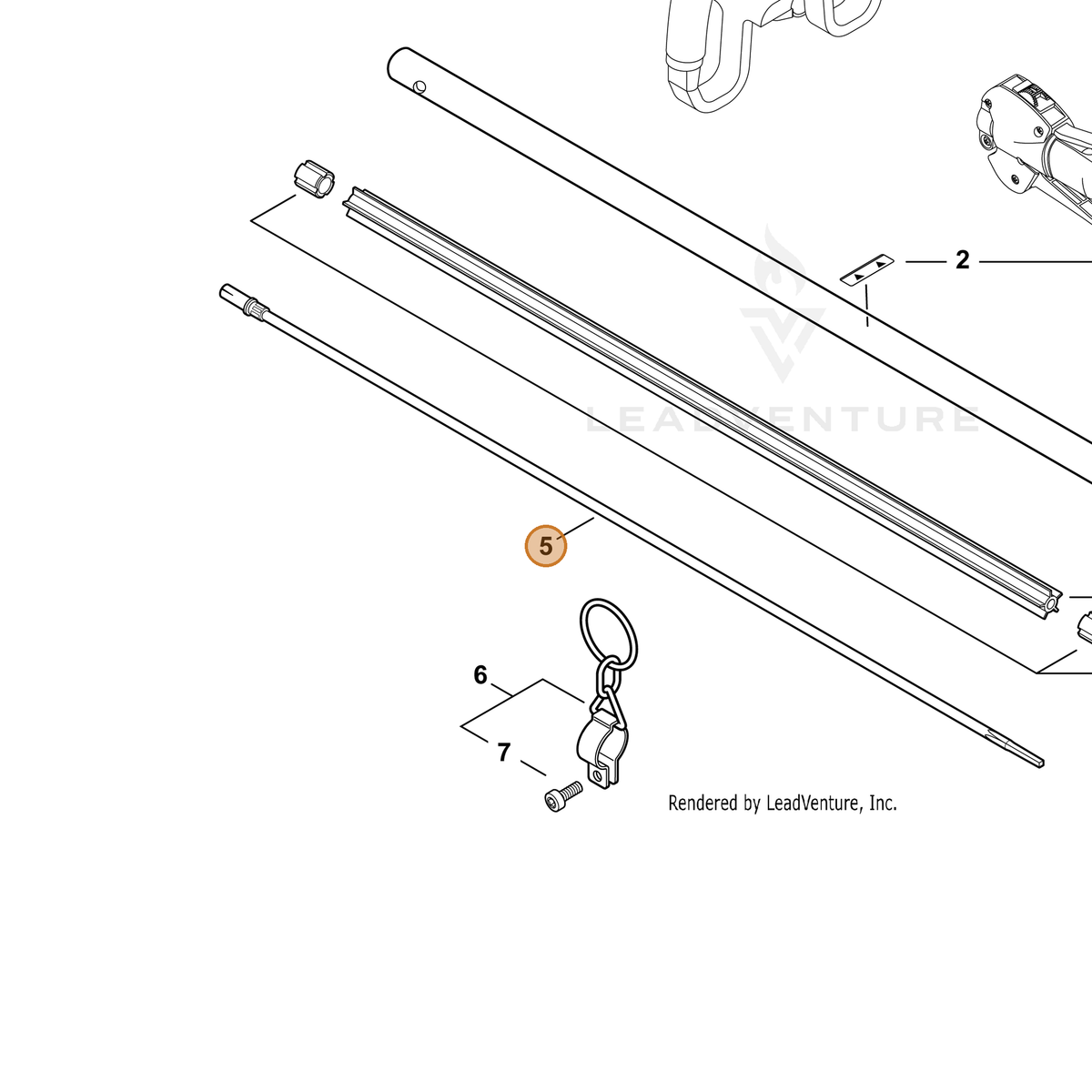 ECHO part C506000800 — IPL diagram snippet (6x zoom, amber highlight)