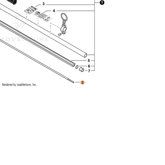 Echo part C506000870 — IPL diagram snippet (6x zoom, amber highlight)