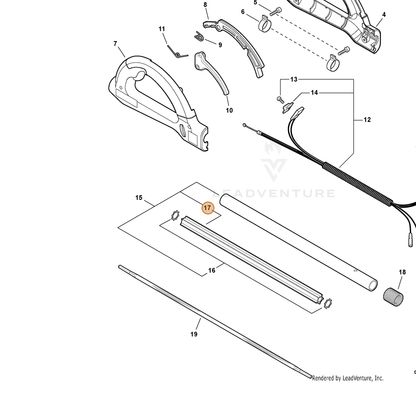 ECHO part C507000160 — IPL diagram snippet (6x zoom, amber highlight)