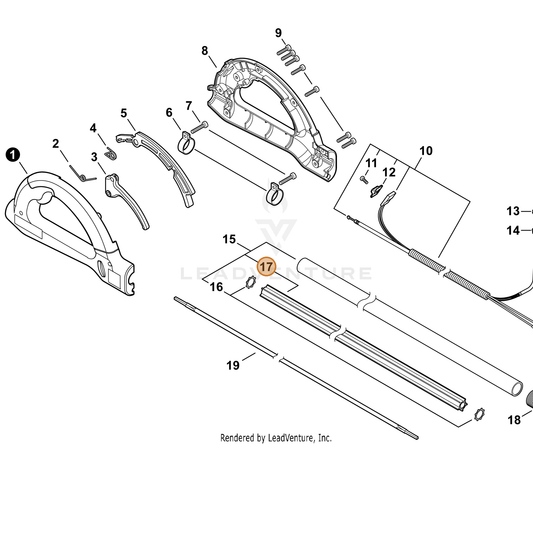 Echo part C507000181 — IPL diagram snippet (6x zoom, amber highlight)