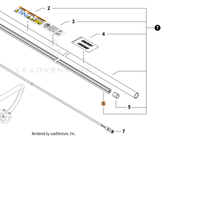 ECHO part C507000410 — IPL diagram snippet (6x zoom, amber highlight)