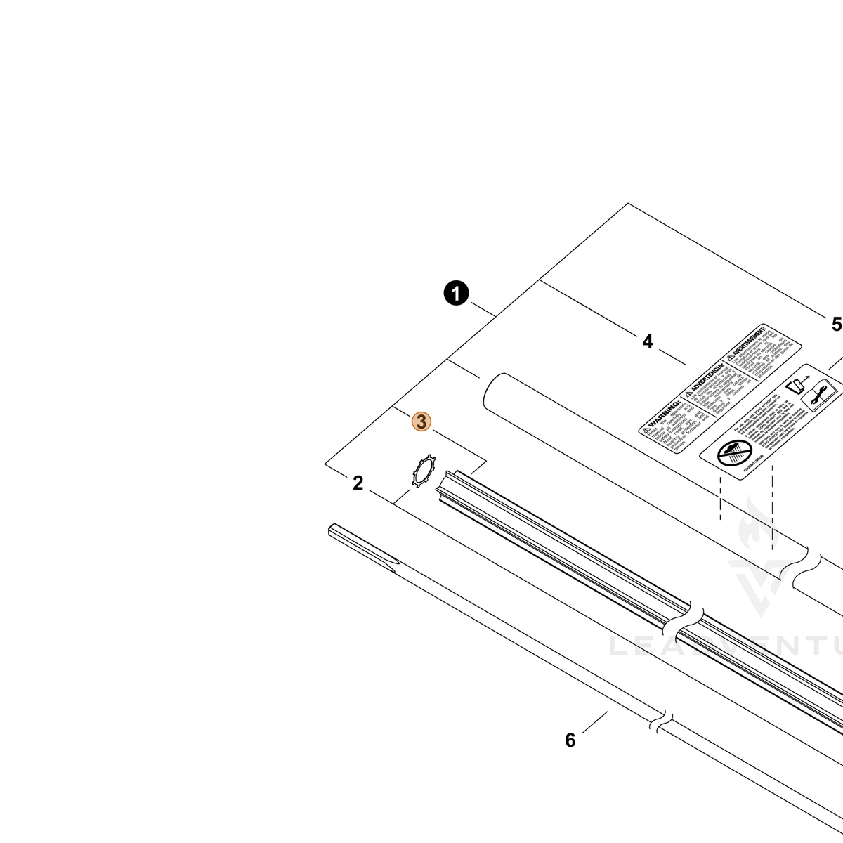 ECHO part C507000420 — IPL diagram snippet (6x zoom, amber highlight)