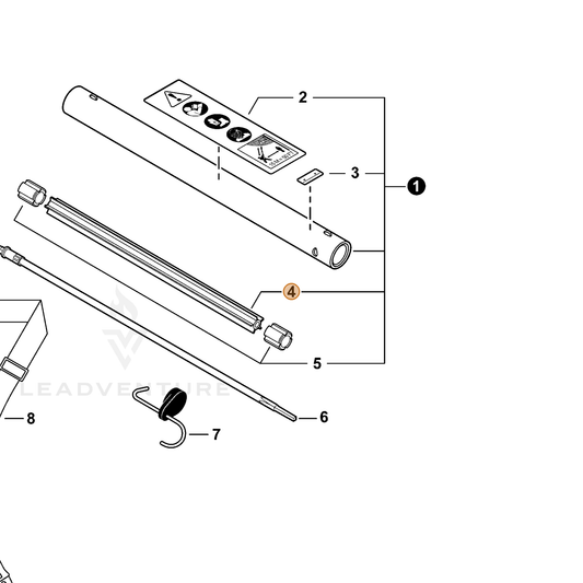 Echo part C507000490 — IPL diagram snippet (6x zoom, amber highlight)