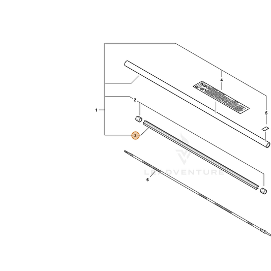 Echo part C507000520 — IPL diagram snippet (6x zoom, amber highlight)