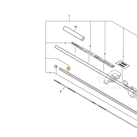 Echo part C507000530 — IPL diagram snippet (6x zoom, amber highlight)