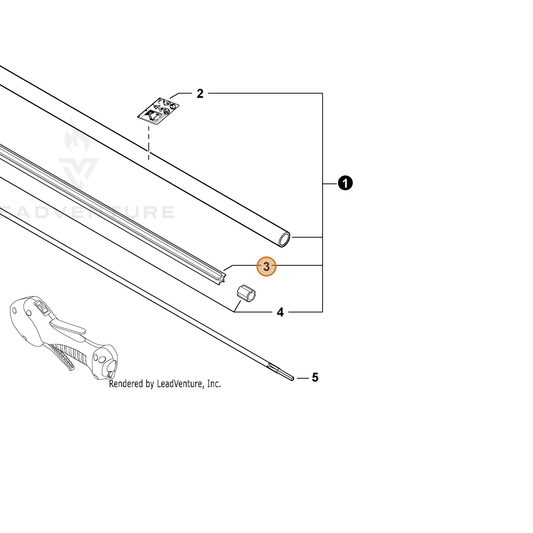 Echo part C507000580 — IPL diagram snippet (6x zoom, amber highlight)