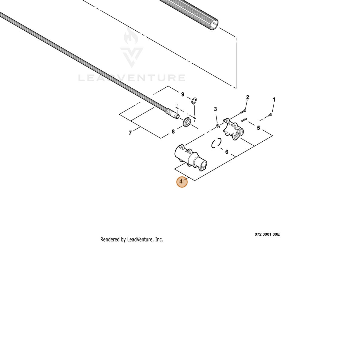 ECHO part C510000191 — IPL diagram snippet (6x zoom, amber highlight)