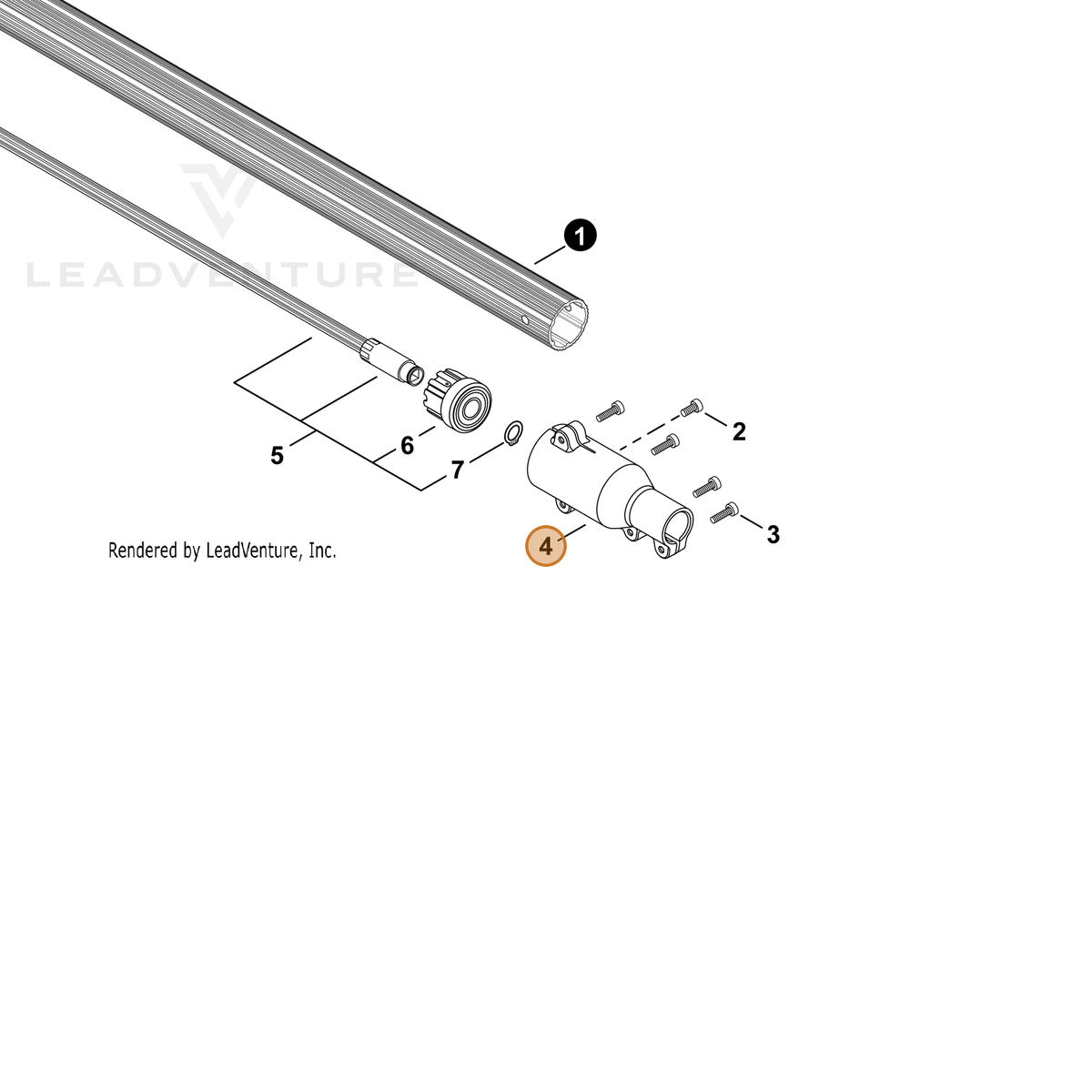ECHO part C510000320 — IPL diagram snippet (6x zoom, amber highlight)