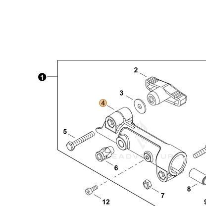 ECHO part C510000340 — IPL diagram snippet (6x zoom, amber highlight)
