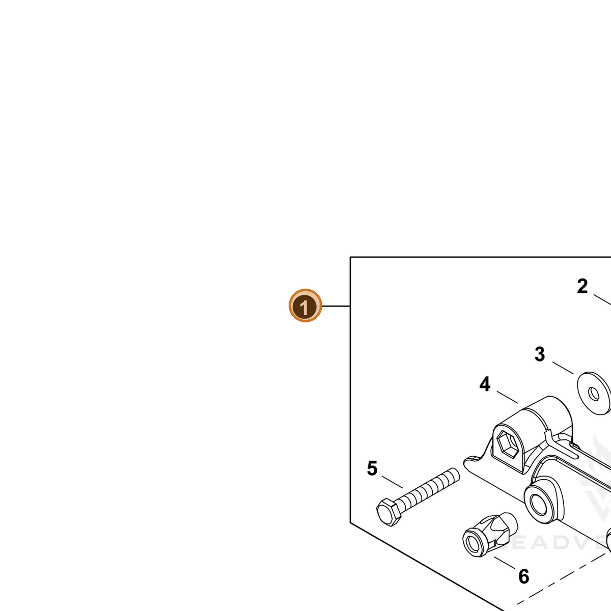 ECHO part C510000380 — IPL diagram snippet (6x zoom, amber highlight)