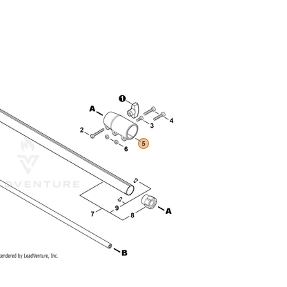 ECHO part C510000390 — IPL diagram snippet (6x zoom, amber highlight)