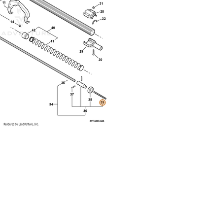 ECHO part C517000040 — IPL diagram snippet (6x zoom, amber highlight)