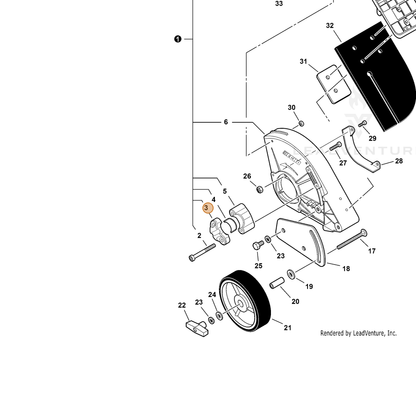 ECHO part C518000130 — IPL diagram snippet (6x zoom, amber highlight)