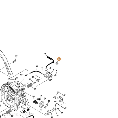 ECHO part C518000150 — IPL diagram snippet (6x zoom, amber highlight)