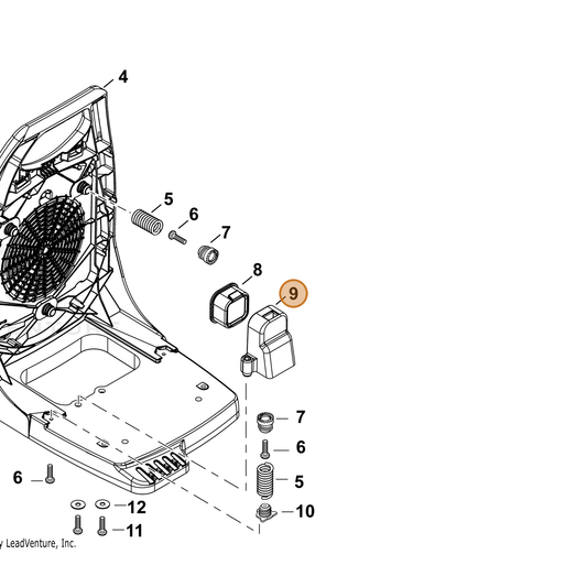 Echo part C519008140 — IPL diagram snippet (6x zoom, amber highlight)