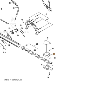 ECHO part C525000000 — IPL diagram snippet (6x zoom, amber highlight)