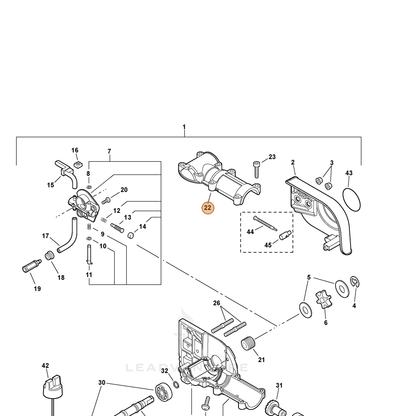 ECHO part C531000010 — IPL diagram snippet (6x zoom, amber highlight)