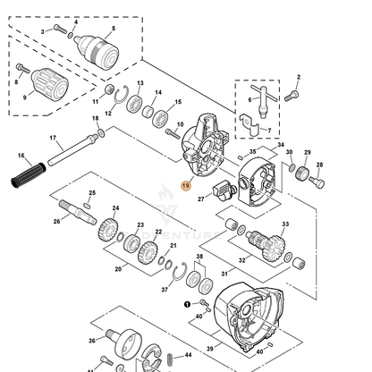 ECHO part C531000182 — IPL diagram snippet (6x zoom, amber highlight)