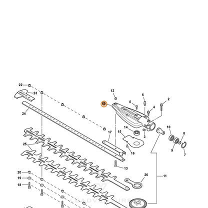 ECHO part C531000411 — IPL diagram snippet (6x zoom, amber highlight)