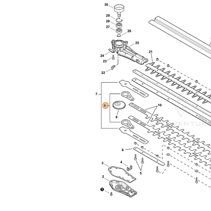 ECHO part C532000170 — IPL diagram snippet (6x zoom, amber highlight)
