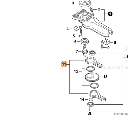 ECHO part C532000460 — IPL diagram snippet (6x zoom, amber highlight)
