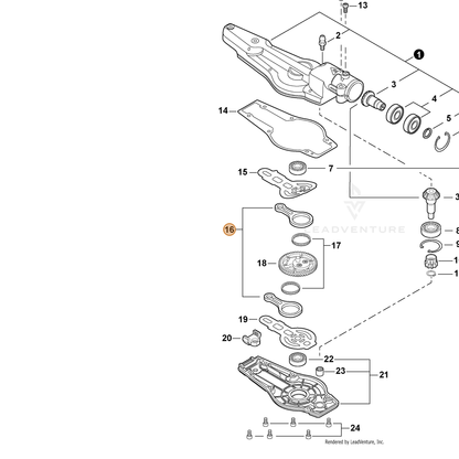 ECHO part C532000530 — IPL diagram snippet (6x zoom, amber highlight)