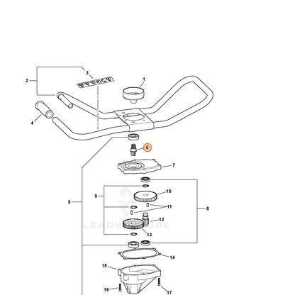 ECHO part C534000143 — IPL diagram snippet (6x zoom, amber highlight)