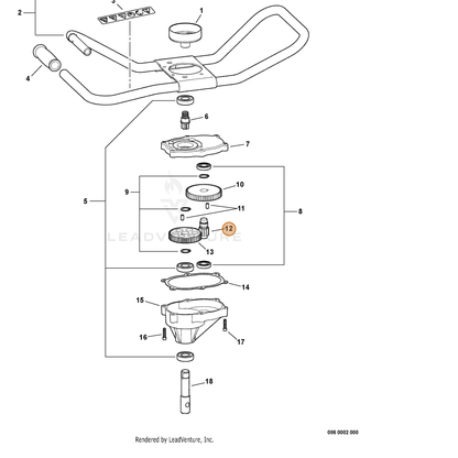 ECHO part C534000150 — IPL diagram snippet (6x zoom, amber highlight)