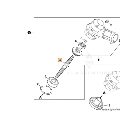 ECHO part C534000220 — IPL diagram snippet (6x zoom, amber highlight)