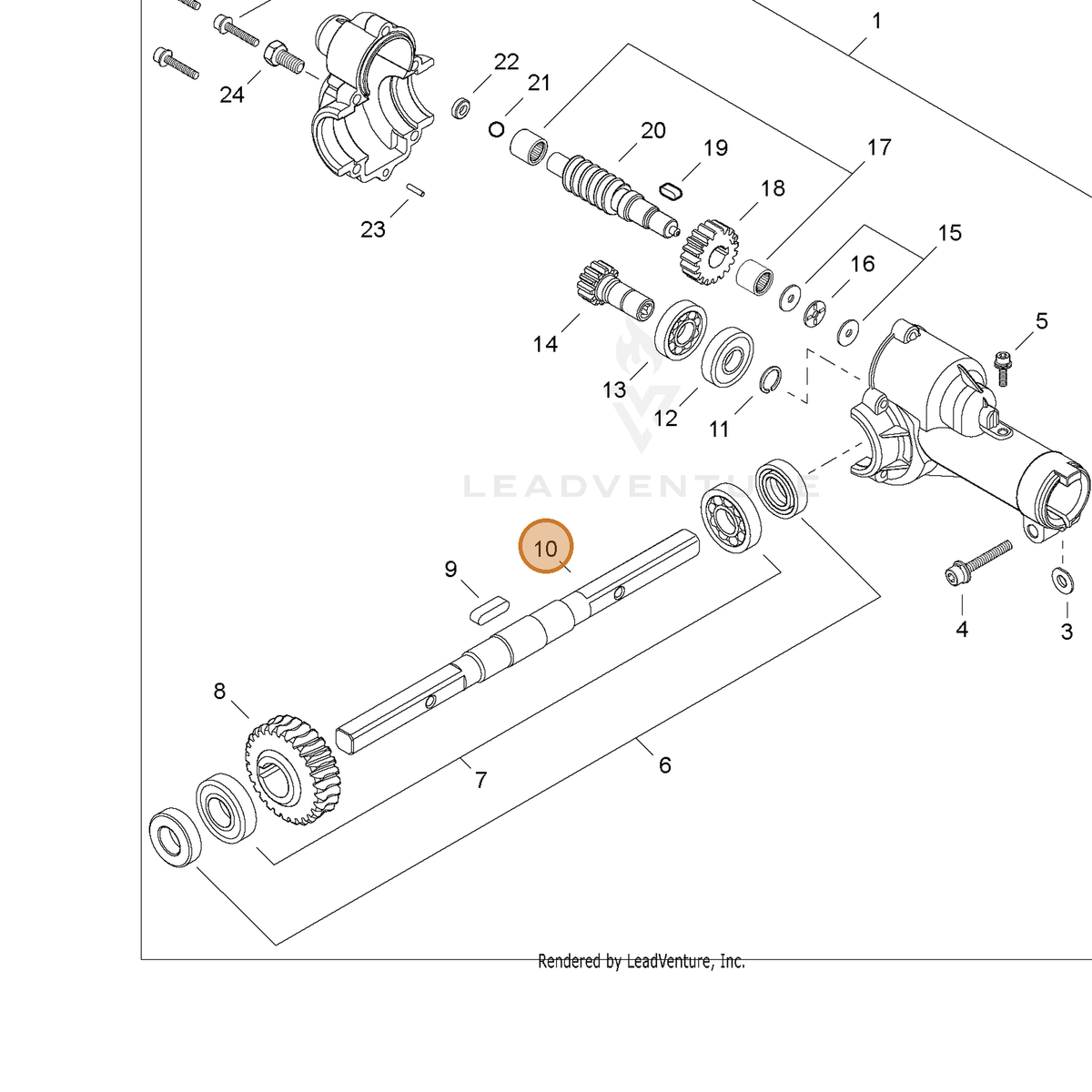 ECHO part C534000480 — IPL diagram snippet (6x zoom, amber highlight)