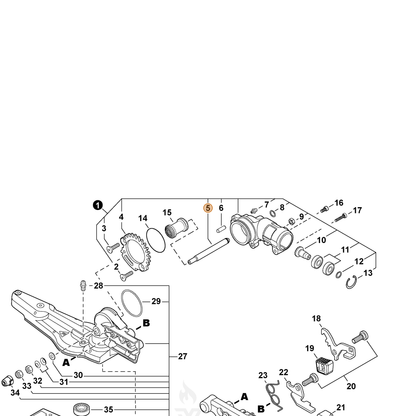 ECHO part C534001101 — IPL diagram snippet (6x zoom, amber highlight)