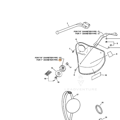 ECHO part C535000140 — IPL diagram snippet (6x zoom, amber highlight)