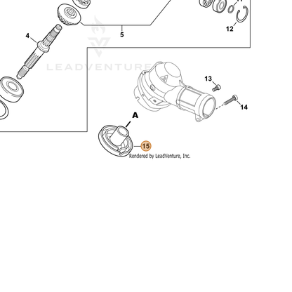 ECHO part C535000320 — IPL diagram snippet (6x zoom, amber highlight)