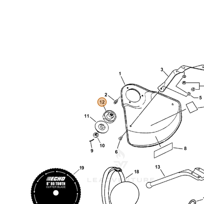 ECHO part C535000330 — IPL diagram snippet (6x zoom, amber highlight)
