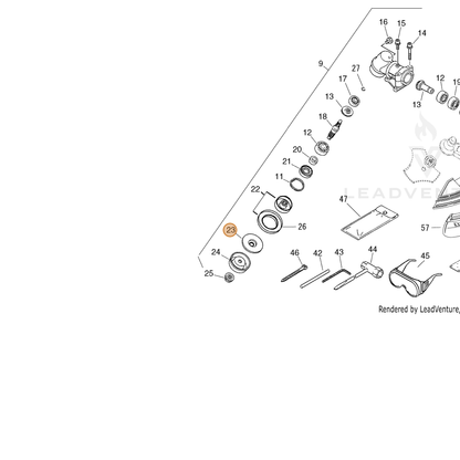 ECHO part C535000460 — IPL diagram snippet (6x zoom, amber highlight)