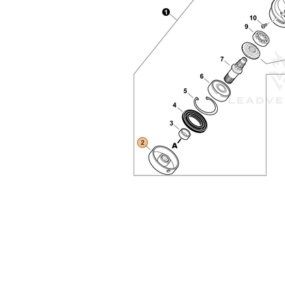 ECHO part C535000700 — IPL diagram snippet (6x zoom, amber highlight)