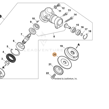 ECHO part C535000720 — IPL diagram snippet (6x zoom, amber highlight)