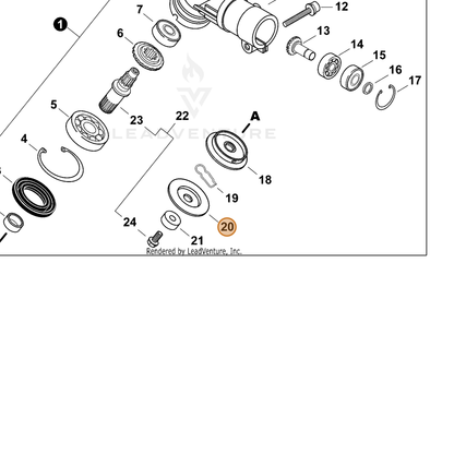 ECHO part C535000781 — IPL diagram snippet (6x zoom, amber highlight)