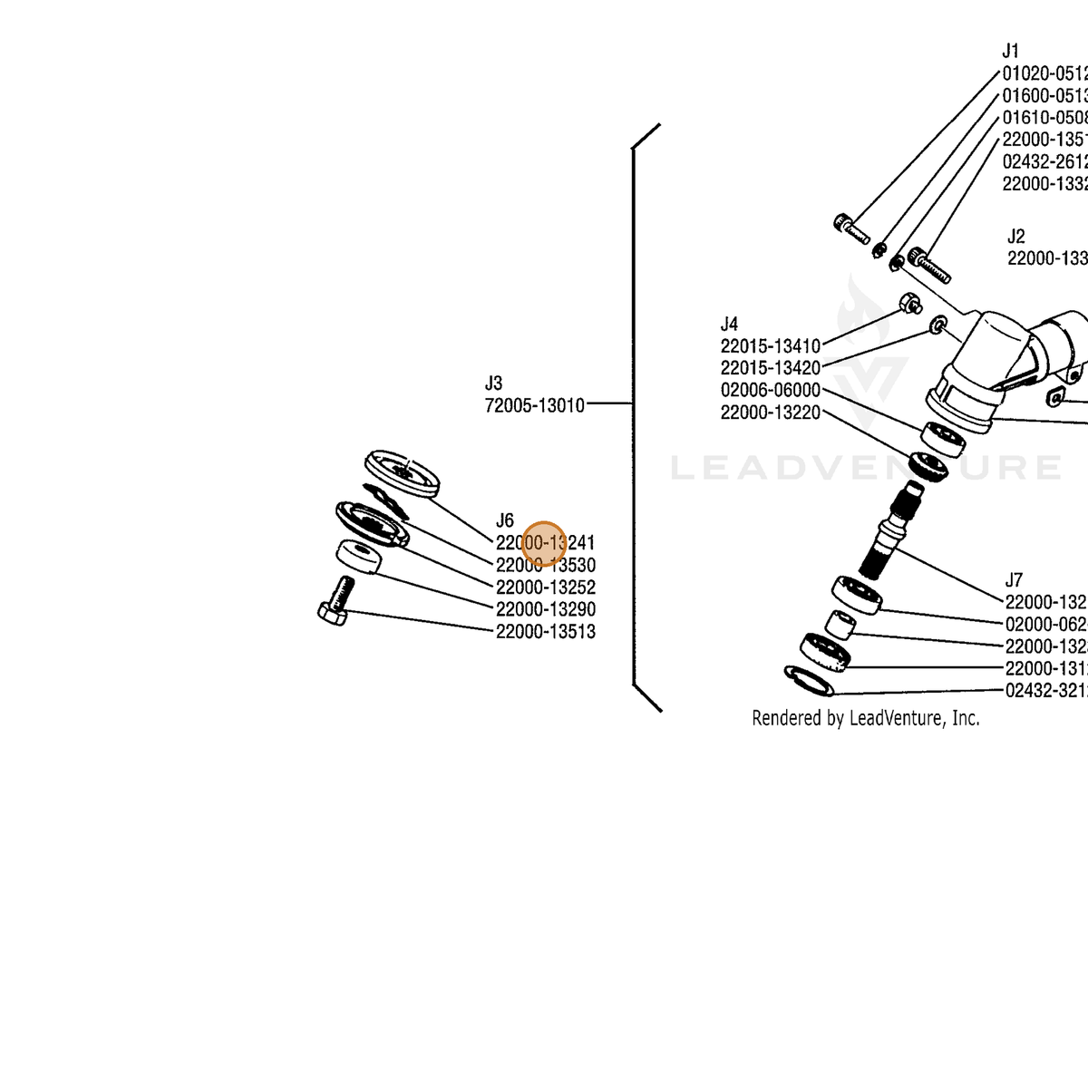 ECHO part C535000841 — IPL diagram snippet (6x zoom, amber highlight)