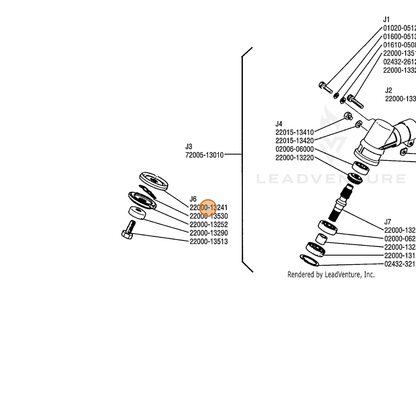 ECHO part C535000841 — IPL diagram snippet (6x zoom, amber highlight)