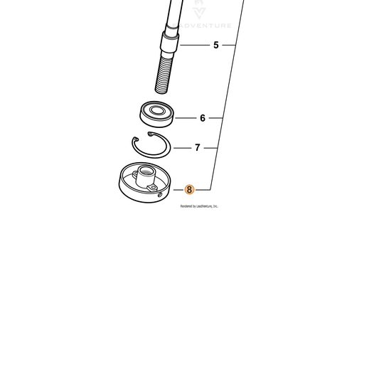 Echo part C535001380 — IPL diagram snippet (6x zoom, amber highlight)